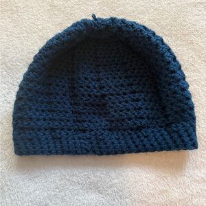 Navy Blue Crochet Beanie